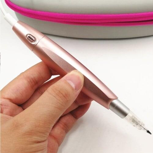 Dermografo Rose Gold Electric Tattoo Microblading Pen Semi Permanent Makeup Digital Gun for Eyebrow Lip Eyeliner Beauty Machine