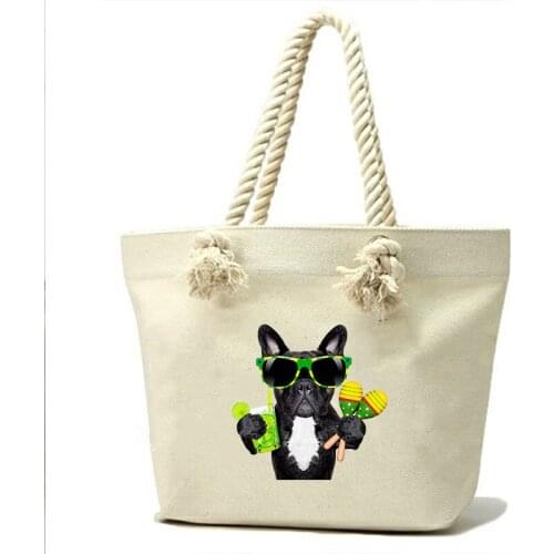 Vacation Big Mr.Dog Patches Iron Print Transfer A-level Washable Stickers Heat Press Appliqued Canvas Bag Clothes Patch 25*23cm