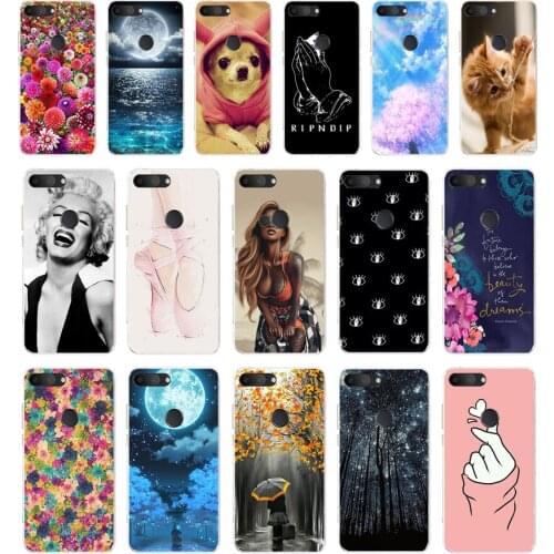 F Soft Phone Case For Alcatel 1S 2019 5.5''inch Fashion Pattern TPU Silicone Cover flower Painted Soft Case