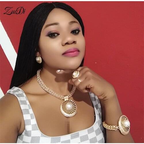 Fani Dubai Gold designer Jewelry Set Brand Nigerian Wedding Jewelry Set Fashion African Woman Costume Jewelry Set Wholesale