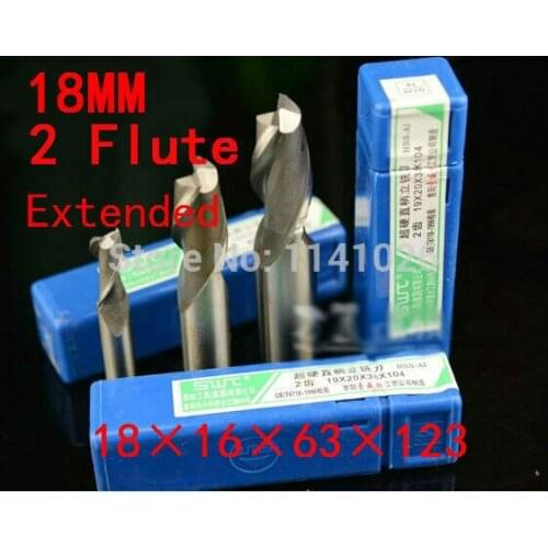 2pcs /set 18mm two 2 Flute HSS & Aluminium Extended End Mill Cutter CNC Bit Milling Machinery tools Cutting tools.Lathe Tool