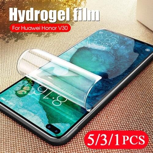 5/3/1Pcs hydrogel film for huawei honor 20 20s 20i view 30 pro plus lite 30s 30i v30 phone screen protector Not Glass protective