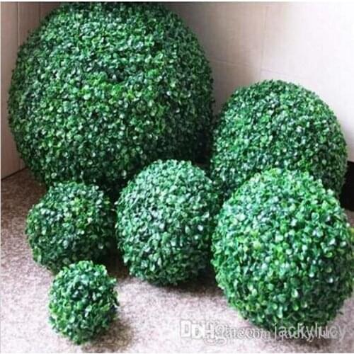 40CM 16inch artificial Plastic Milan Grass boxwood ball kissing ball for Garden Home Decor Wedding Christmas Bar Party Decor