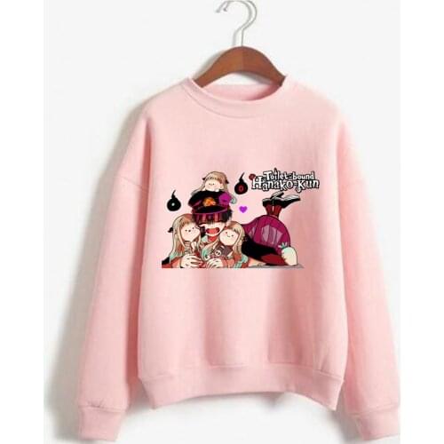 Kawaii Anime Clothes Sweatshirt Toilet-bound Hanako-kun Sweatshirt Hoodie Casual Tops Sweatshirt Autumn Winter Man Unisex