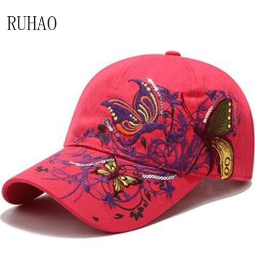 MAERSHEI Fashion Butterfly Embroidery Baseball Caps Men Women Snapback Hip Hop Hat print Gorras Unisex Streetwear Bone