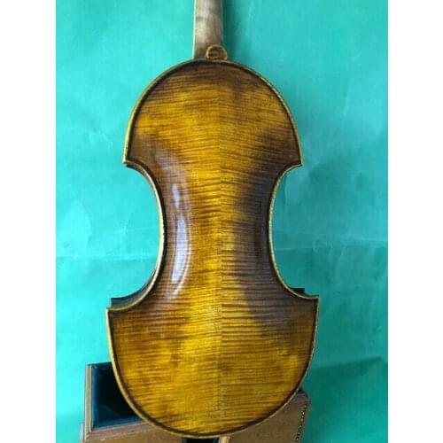 Master 4/4 violin baroque flamed maple back hand made instrument