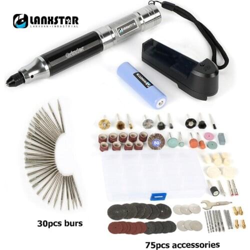 LANXSTAR Mini Portable Mini Electric Lithium Rechargeable Lithium Miniature Archaeological Pen Manicure Grinding Machine