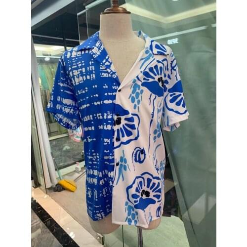 UK0890 Fashion Mens Shirts 2021 Runway Luxury famous Brand European Design party style Mens Clothing