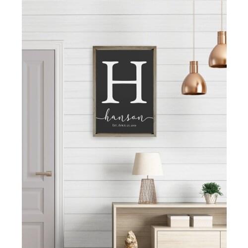 Wall Art Decoration Family Name Sign Personalized Farmhouse Style Monogram Customization Letter Posters No Frame