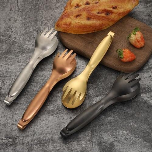 Non-Slip 304 Stainless Steel Food Tongs Meat Salad Bread Serving Tongs For Barbecue Kitchen Accessories BBQ Clip Cooking