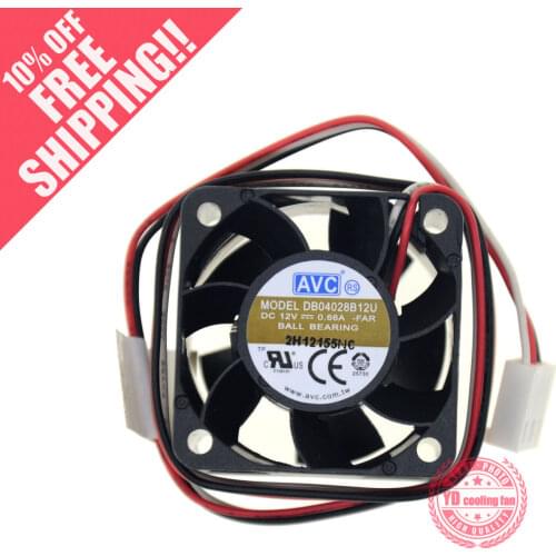 NEW AVC 4028 4CM 3PIN DB04028B12U 12V 0.66A cooling fan