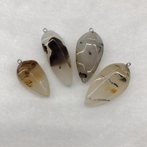 Wholesale 10pcs Faceted Dendritic Agat e Carnelian Pendant,Chilli Shape Pendant For Gem Stone Jewelry Necklace,Approx 45mm