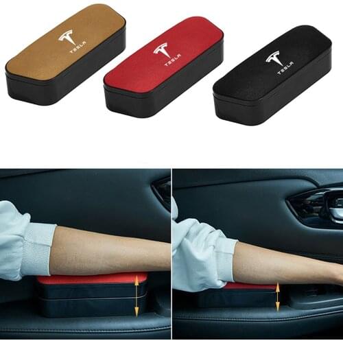 2021 New Car Armrest Anti-fatigue Elbow Support Armrest Pad Main Driver Position Armrest Protective Pad for Tesla 2017-2021