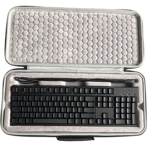 Portable Protective Case For FILCO 104 Mechanical Keyboard Storage Keyboard Shockproof Compressive Elastic Sponge Zip Black Box