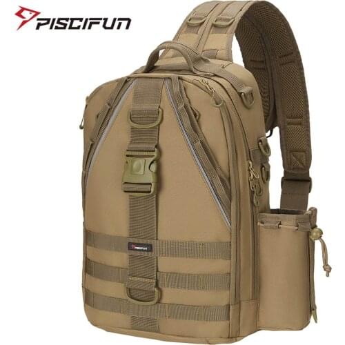 Piscifun Travel X Fishing Multifunctional Tackle Bag Water-resistant Fishing Bag for Fishing Camping Hiking Cycling Traveling