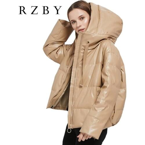 Women Artificial PU Leather Winter Coats Casual Zipper Ropa Mujer Invierno Solid Warm Veste Femme Thickening Clothes RZBY047