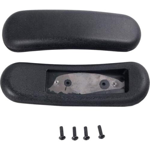 1 Set Office Chair Parts Arm Pad Armrest Replacement 9.75" x 3" (Black)