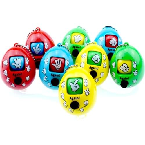 1Pcs New Family Games Keychain Rock Paper Scissors Play Toy Key Chain Egg Key Ring Mora Games Keychain Car Bag Pendant