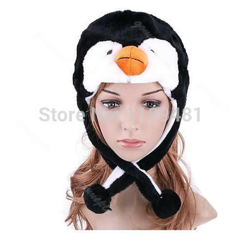 1PC Cartoon Animal Penguin Mascot Plush Warm Cap Hat Warmer New