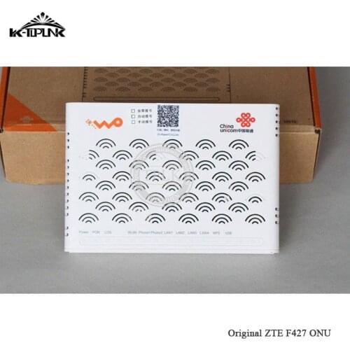 10pcs Original ONU F427 EPON comes with 4FE+2TEL+USB+wifi ports English interface With China Union logo