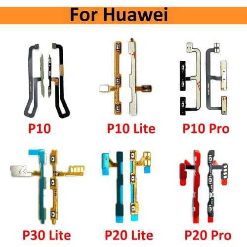 10PCS New Volume Power Switch On Off Side Key Button Flex Cable For Huawei P8 P9 P10 Plus P20 P30 P40 Pro Lite 5G P40 Lite E