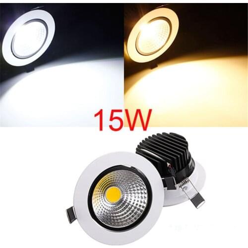 20pcs/ot,DHL Free,LED Downlight 6W 9W 12W 15W COB LED Spot Light Down Light AC85-265V Driver Included, Warm/Natural/Cold White