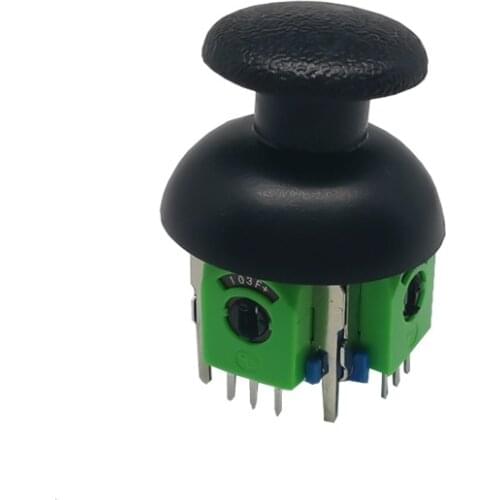 5PCS 16*16mm B10K 3D Analog Joysitck potentionmeter With 5xBlack Thumb Sticks For Playstation 4 PS4 Controller Repair