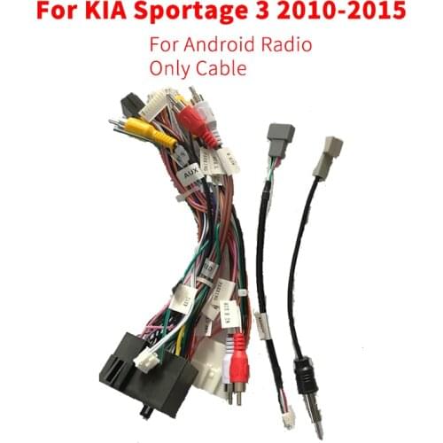 Android Radio Car Accessories Wire Harness Adapter 16Pin Connector For KIA Sportage 3 2010-2015