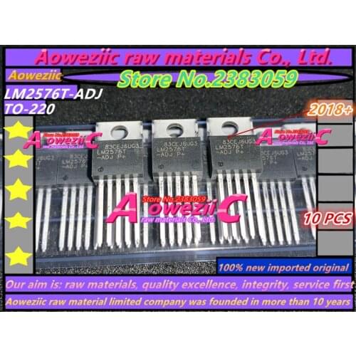 Aoweziic 2018+ 100% new imported original LM2576T-ADJ TO-220 LM2576T regulator DC DC switching regulator