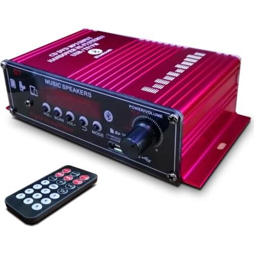 400W 12V Car Audio Amplificador HIFI Audio Power bluetooth Home Stereo Amplifiers FM Radio with Remote Control for Car