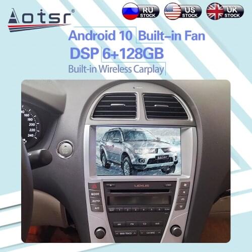 6+128GB For Lexus ES 2005-2011 Android 10 Tesla Car Radio Wireless Carplay GPS Navigation DSP Car Multimedia Player
