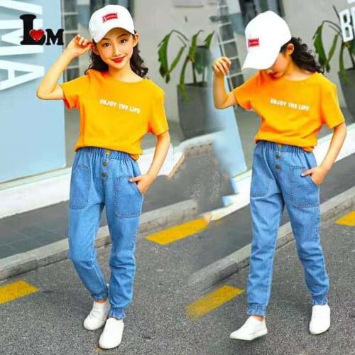 Retail New Warm Spring Autumn Girl Pants For 4-13 Yeas Solid Color Girls Casual Sport Jeans Pants Kids Children Girls Trousers