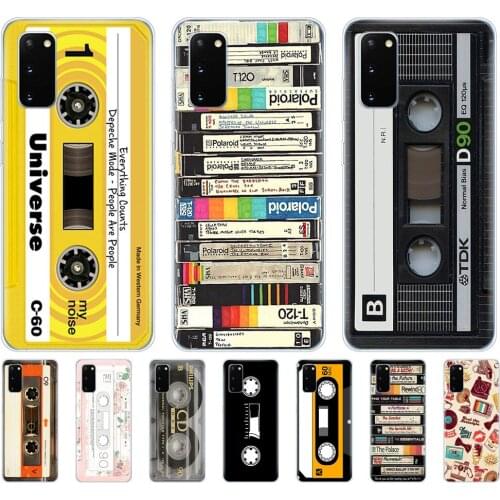 Silicon phone cover case for samsung galaxy S20 PLUS Ultra S10 lite cover for samsung note 10 plus lite RETRO CLASSIC CASSETTE