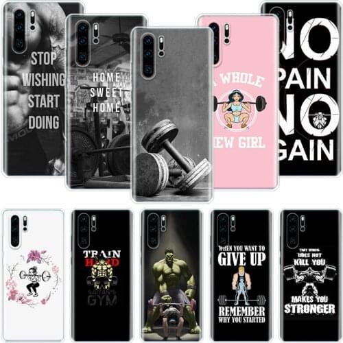 Bodybuilding Gym Fitness Phone Case For Huawei Honor 10 9 20 9X 8A 8X 8S 7A 7X Lite Pro 10i 20i Y5 Y6 Y7 Y9 2019 Cover Coque