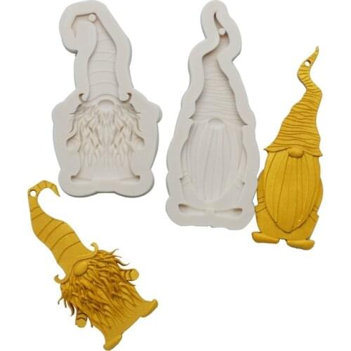 Santa shape pendant Silicone Mold Fondant Cake Decorating Mould Sugarcrafts Chocolate Baking Tool For Cake Gumpaste FormSanta sh