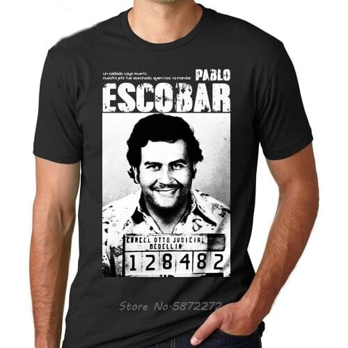 Pablo Escobar T Shirt Weed Mafia Scareface Luciano Capon Men Cotton T-shirt Plus Size Short Sleeve T-Shirt Top Tees