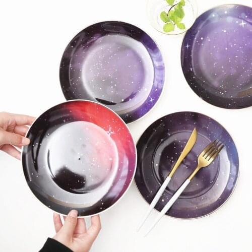 Ceramic Plate Household Nordic Western Plate Setting Ins Net Red Photo Plate Star Cake Dessert Plate