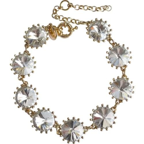 JShine Classic Delicate Statement Charm Bracelet Female Rhinestone Enamel Crystal Alloy Vintage Bracelets for Women Jewelry