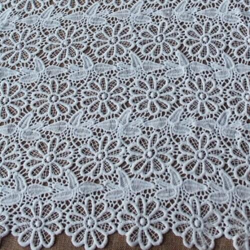 2Yards/Lot 2017 Latest African Nigerian Wedding Dress Lace Fabric Water Soluble Chemical Cord Lace/Guipure Lace Fabric