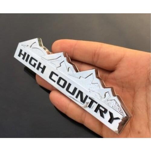 Metal HIGH COUNTRY 4X4 Auto Trunk Emblems Badge Decal Sticker Car Accessories Car Decor Decorations