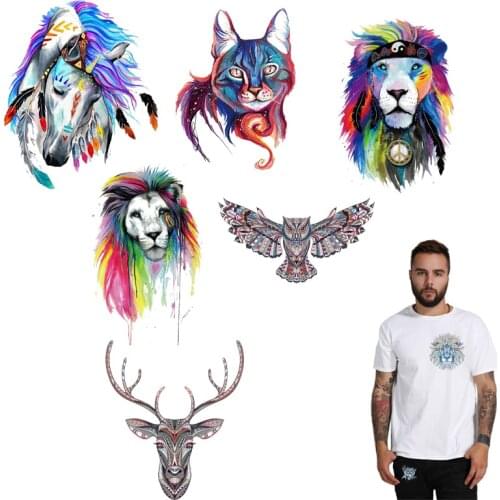 Animal Stickers on Clothes Iron on Patches for Clothing DIY Badges Heat Transfer Stranger Things for T-shirts Applique Wholesale