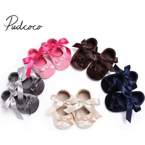 2018 Brand New Non-slip Toddler Infant Kid Baby Shoes Newborn GirlsSoft Sole Cotton Crib Retro Pleuche Shoes First Warkers 0-18M