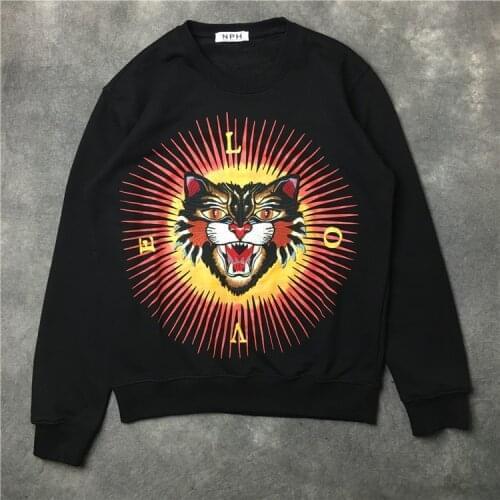 New Baolideng Men tiger embroidery Morden gentleman Hoodies Hoody hooded Sweatshirts velvet Cotton Drake Thicken Fleece #E7