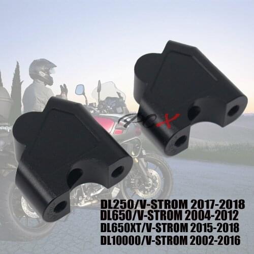 Motorcyle Handlebar Risers Bar Clamp Adapter For Suzuki V-STROM DL 250 17-18/DL 650 2004-2012/DL 650XT 2015-2018/DL 1000 02-16