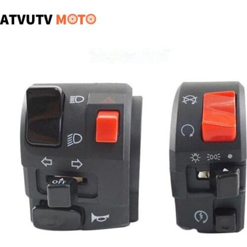 22mm Motorcycle Switches Horn Button Turn Signal Electric Fog Lamp Light Start Handlebar Controller Switch For Motorbike HONDA