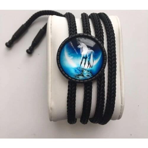 Drop Shipping Fashion Moon horse unicorn bolo tie Beautiful User Musical Pattern Neckties metal ties lot wholesale for Men