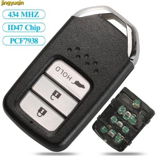 Jingyuqin Remote Smart Car Key Control 434MHZ ID47 PCF7938 Chip For Honda CRV 2015-2017 Keyless Entry 72147-TOA-H31 3 Button