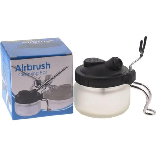 Airbrush Pen Cleaning Pot Washing Paint Air brush Cleaner Bottle Washing Tools For Paint Spray Pen Glass Cleaning Pot Jar Holder