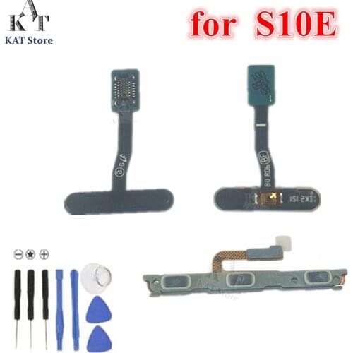 1Pcs Fingerprint Touch Sensor Power Switch ON OFF Volume Side Button Key Flex Cable Replacement For Samsung S10e S10 E G970