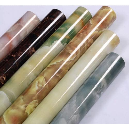 60cmx10M Modern Kitchen Stickers Waterproof Oilproof Classic Marble Pattern Wall Stickers Protect Desktop Self-adhesive New